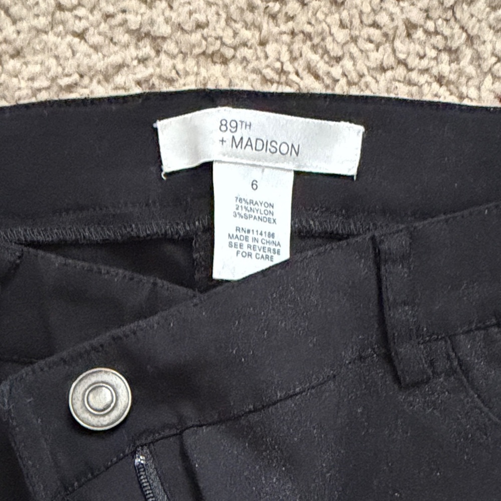 89th & Madison Elegant Black Trousers